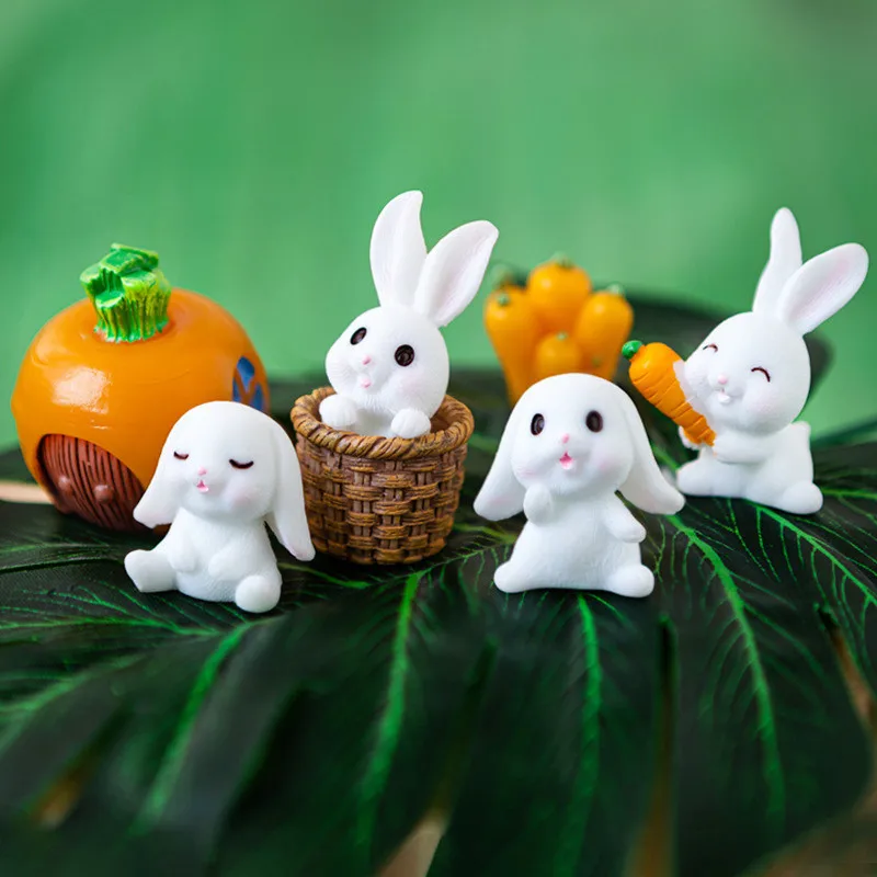 Милые 3D Кролики из смолы Ремесла Инструменты для наполнения форм эпоксидной смолой Diy Семейное художественное оформление для детей Подарки Игрушки Аксессуары из смолы