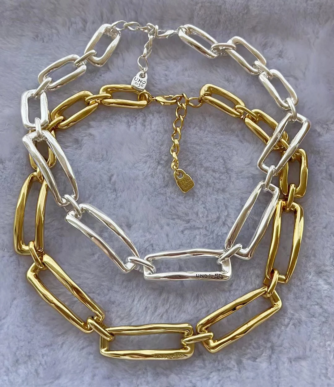 Новая мода UNOde50, модное гальваническое покрытие 925, простое изысканное ожерелье, женский праздничный романтический подарок