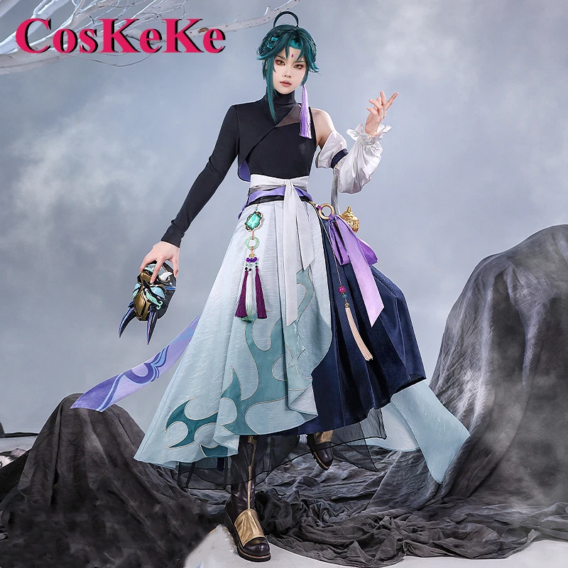 CosKeKe Xiao Косплей Аниме Игра Genshin Impact Костюм Модный Красивый в древнем стиле Униформа Полный комплект Одежды для ролевых игр
