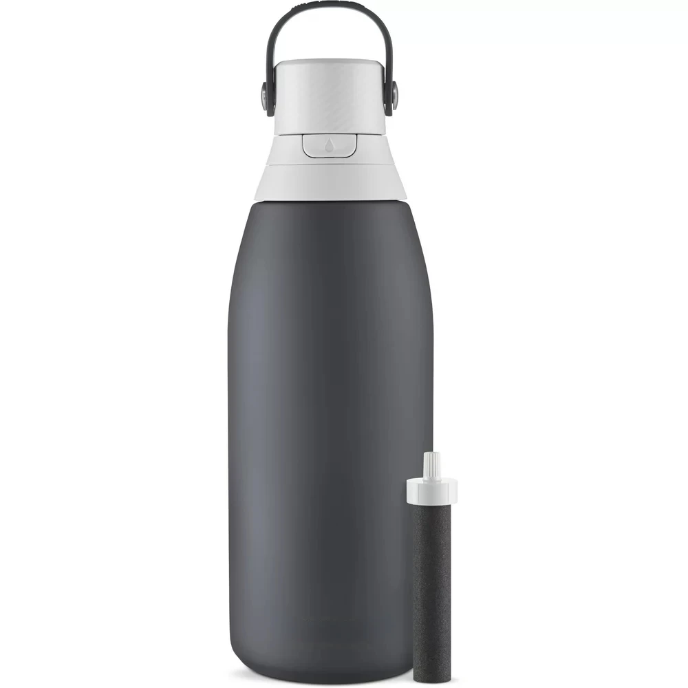 Бутылка для воды с фильтром из нержавеющей стали, углеродистая, 32