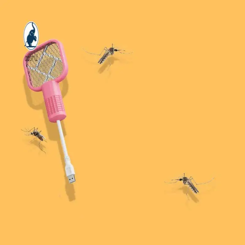 Подключи и играй, материал корпуса ABS, маленькая бытовая Электрическая Мухобойка от комаров, ловушки для комаров, внутренняя алюминиевая сетка, Мини Компактный Розовый