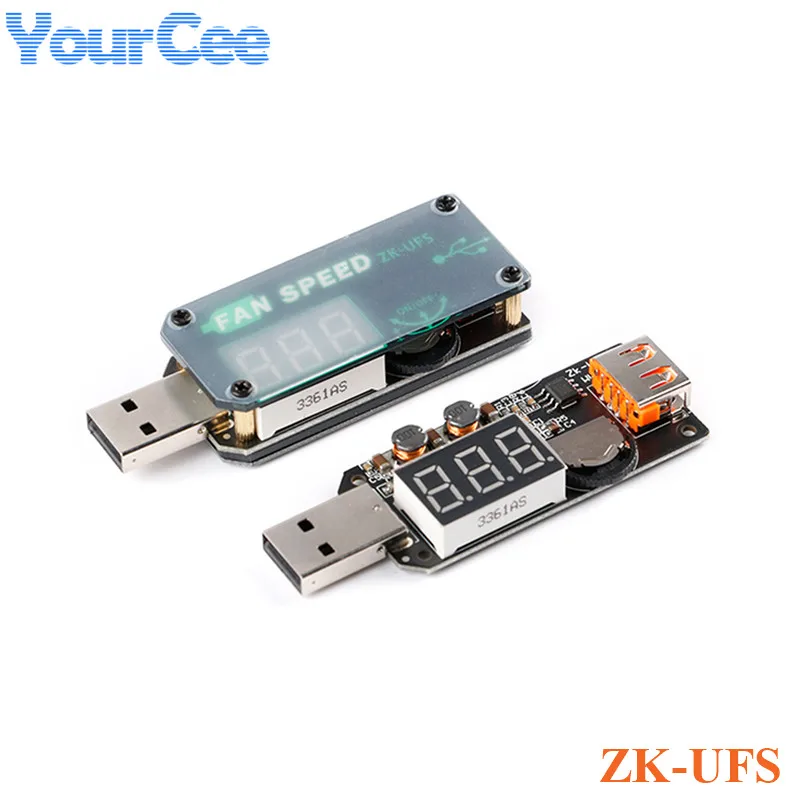 ZK-UFS USB Регулятор вентилятора Таймер Светодиодный модуль затемнения 5 В 5 Вт Регулятор скорости с регулируемым напряжением Для Офисного автомобиля Студенческого общежития