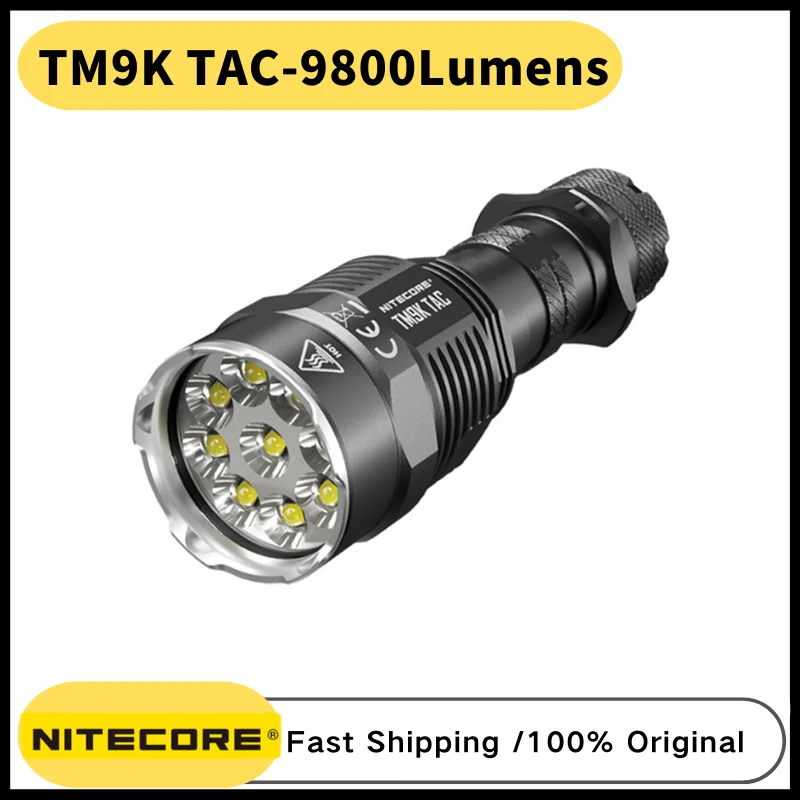 Тактический фонарь NITECORE TM9K TAC CREE XP-L2 HD LED 9800LM USB-C Перезаряжаемый Встроенный литий-ионный аккумулятор Емкостью 5000 мА