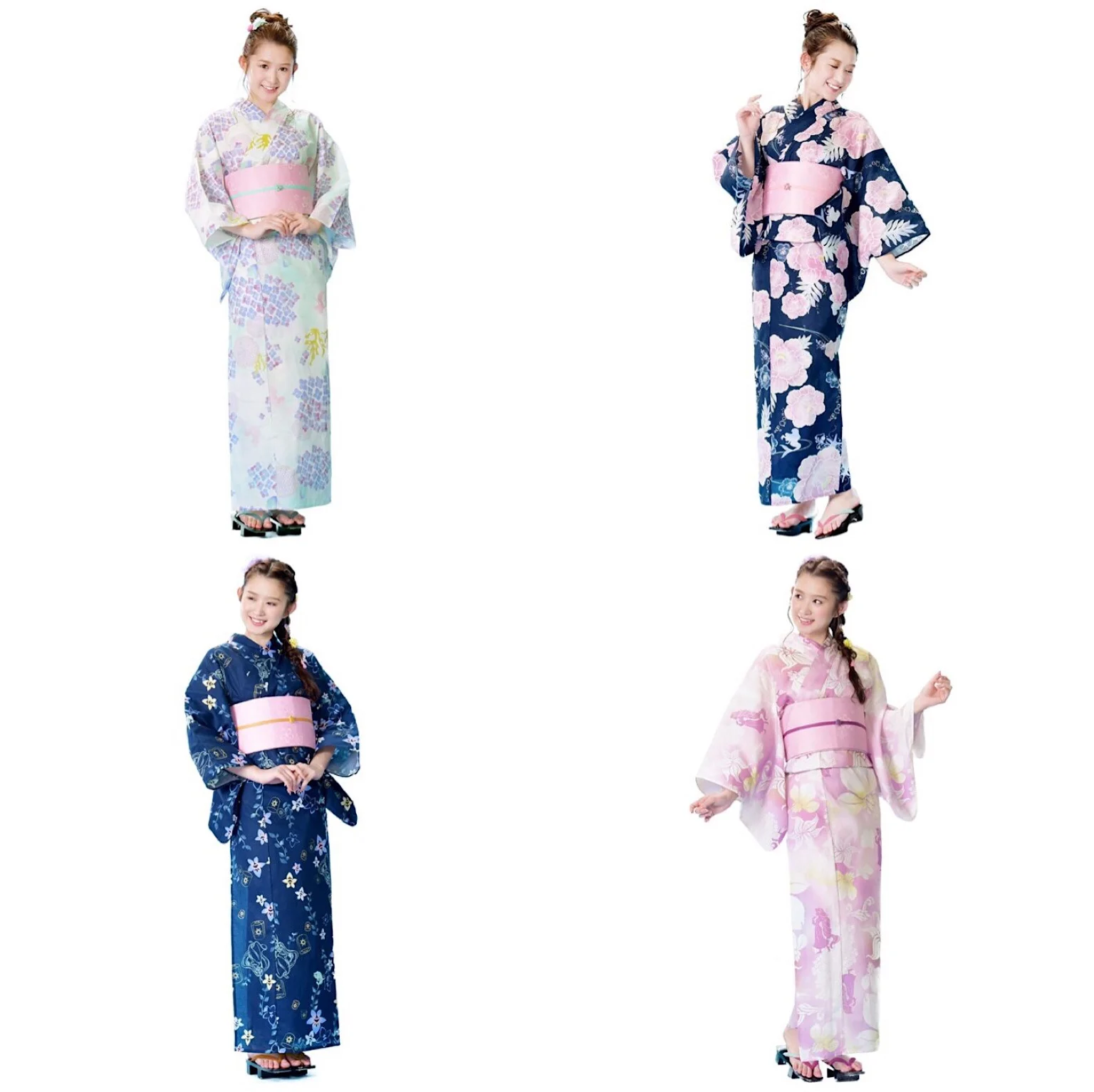 Халат-Кимоно с Оби, женский Традиционный стиль, Чистая хлопчатобумажная ткань, Фейерверк, Конференция, 163 см, удобный и дышащий