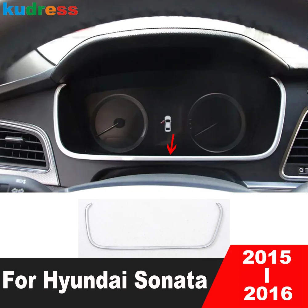 Для Hyundai Sonata 2015 2016 ABS Матовая приборная панель автомобиля, отделка приборной панели, наклейки, молдинги для интерьера, Аксессуары