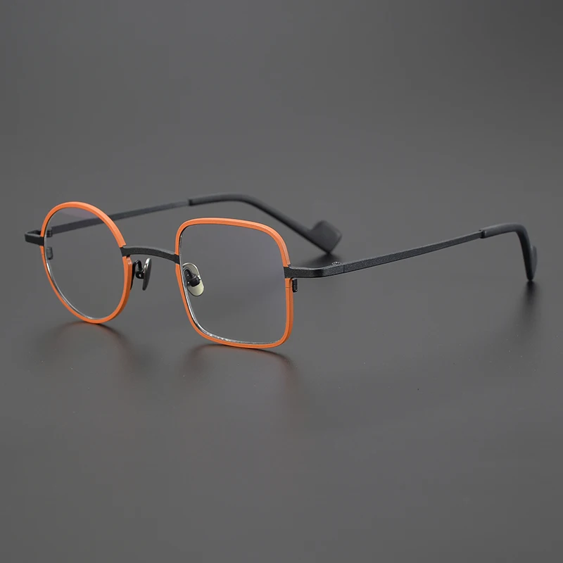 Оправа для очков в стиле ретро из чистого титана, мужские модные классические круглые квадратные оптические очки, женские очки для чтения при близорукости, персонализированные очки