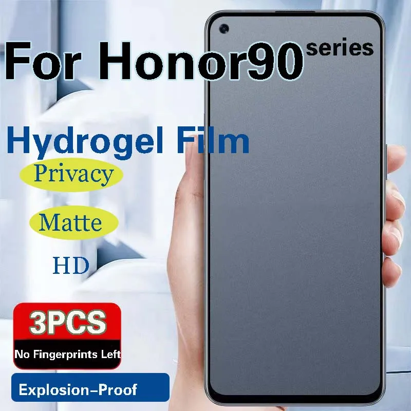 Honor90Pro Защитная Пленка для Экрана Конфиденциальности Honor 90 Pro 90Pro Матовая Гидрогелевая пленка Honor90 Защитное Покрытие Soft HD Anti Peeping