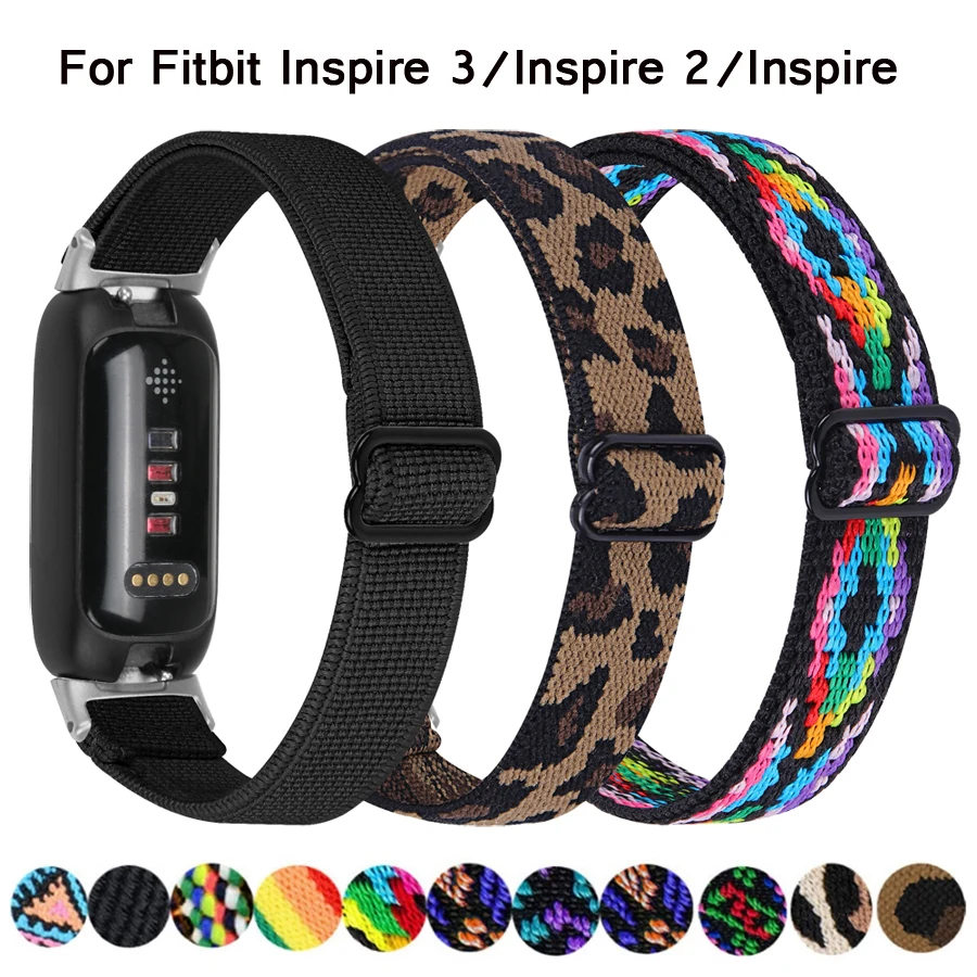 Ремешок на Запястье Для Fitbit Inspire 3 2-Полосный Нейлоновый Эластичный Сменный Ремешок Для Часов Браслет Для Fitbit Inspire HR Браслет Correa Belt