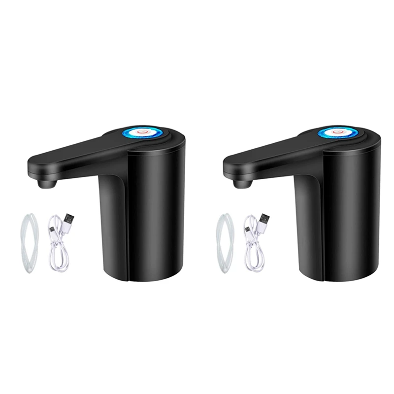 2X Диспенсер для воды на 5 галлонов - Водяной насос для 5-галлонной бутылки, насос для кувшина для воды USB Перезаряжаемый Универсальный автоматический