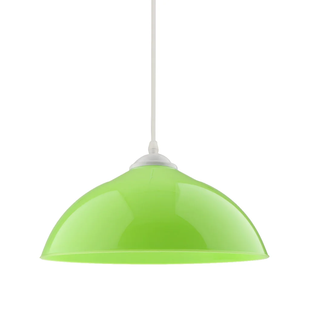 Полукруглый Потолочный светильник с абажуром, Подвесной светильник с абажуром, зеленый