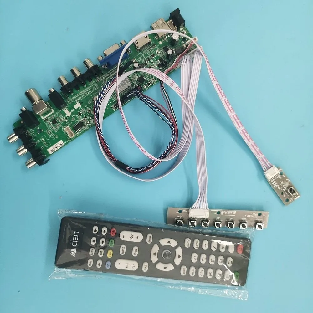 Комплект для BT140GW04 V.2/BT140GW04 V.4 1366X768 VGA LED HDMI 40pin плата контроллера цифровой WLED DVB-T пульт дистанционного управления TV LVDS USB AV сигнал