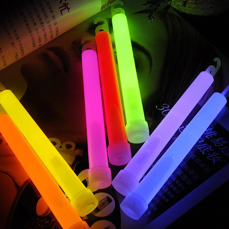 6-дюймовая многоцветная светящаяся палочка Химическая светящаяся палочка Для кемпинга Аварийное украшение для вечеринок, принадлежности для клубов Химическая Флуоресцентная