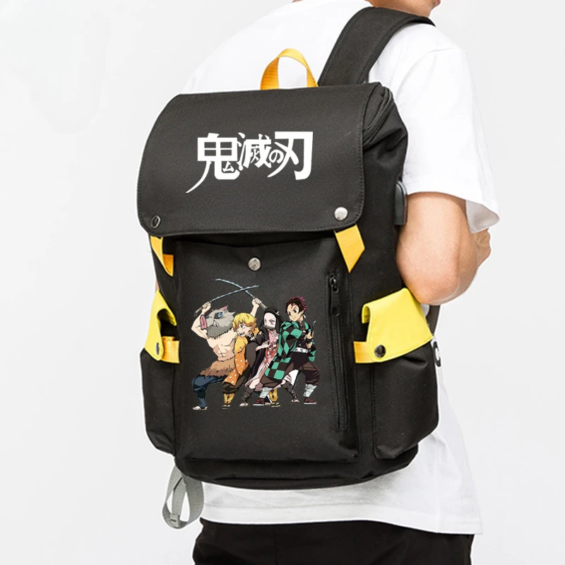 Периферийный рюкзак Ghost Slayer Аниме, школьная сумка для мальчиков и девочек, уличная сумка на плечо, красивые модные аксессуары