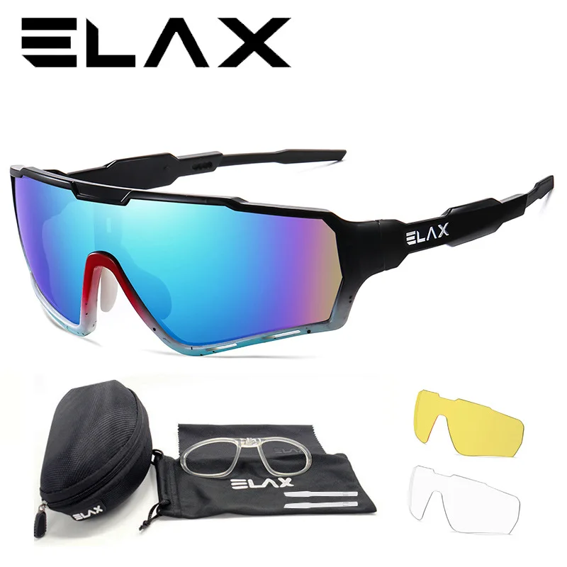 Комплект линз Elax 3 Модные Очки для верховой езды, Спорт на открытом воздухе, Велосипедные Ветрозащитные Лыжные очки, Мужские Очки