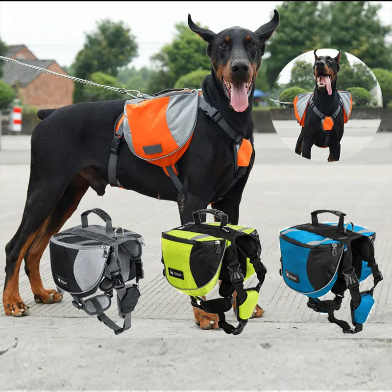 Большая Вместительная Седельная сумка для собак, регулируемый Рюкзак для домашних животных, Роскошный рюкзак для собак, переноска для путешествий, Походов