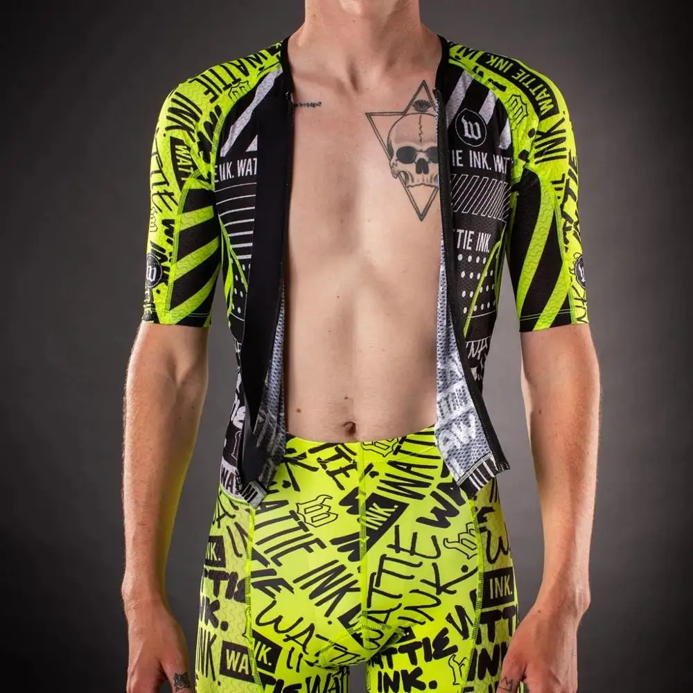 Wattie Ink Мужской костюм для триатлона, комплекты из джерси, костюм для велоспорта, цельный костюм MTB, командный спортивный боди, Ropa Ciclismo Hombre
