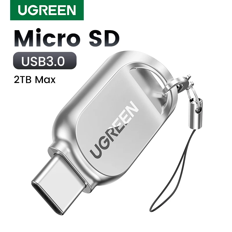 UGREEN Кардридер USB-C к Micro SD TF карте OTG Адаптер для Портативных ПК Планшетный Телефон Windows macOS USB3.0 Memory Cardreader