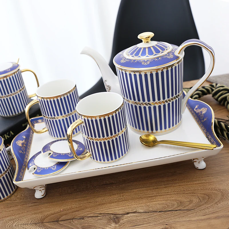 Скандинавский британский европейский креативный бытовой керамический чайный сервиз набор чашек для послеобеденного чая кофейный набор с чайной тарелкой ложка