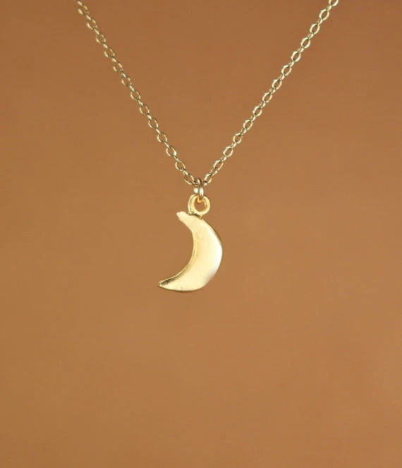 Ожерелье WJZB простое модное ожерелье с подвеской в виде маленькой луны для женщин
