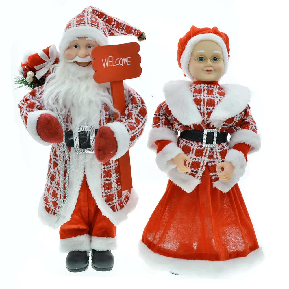 Рождественские украшения для дома, Санта-Клаус, Большая Рождественская кукла 45 см, украшение Рождественской виллы, Cascanueces Navidad, Новогодний подарок