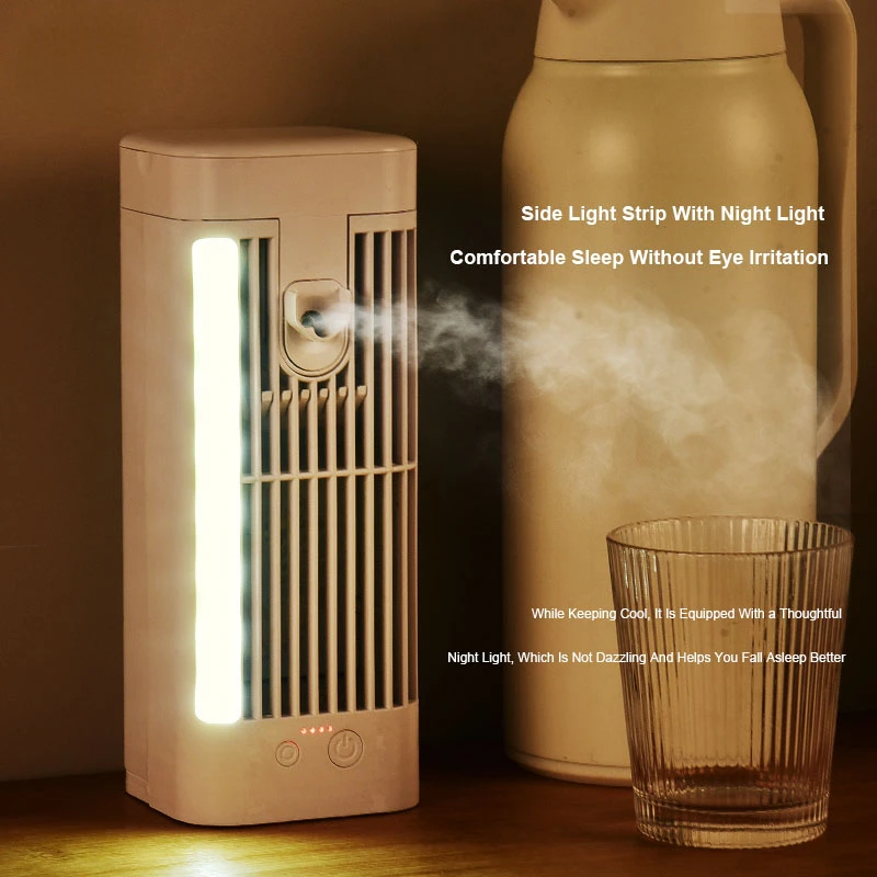 Портативный Настольный вентилятор кондиционера Xaomi, Мини-охладитель воздуха, бытовой распылитель, внутренний вентилятор с водяным охлаждением, ночник