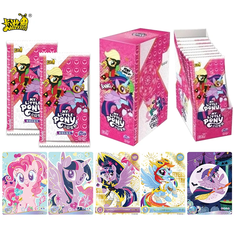Открытки KAYOU My Little Pony, Вечная дружба, открытки Rainbow и Huiyue, коллекция аниме, редкие коллекционные открытки для детских подарков