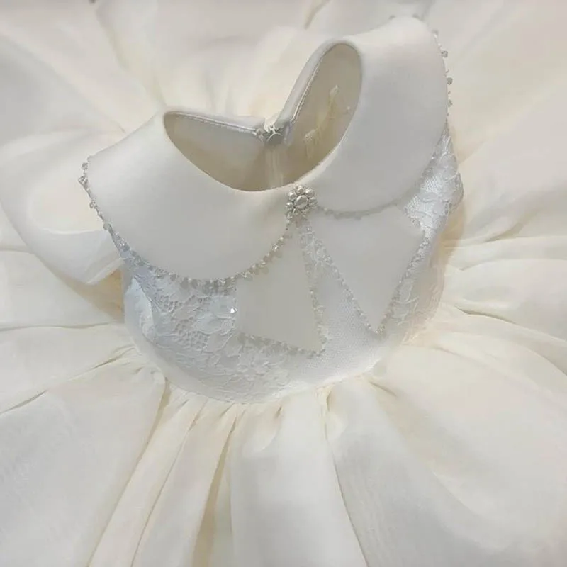 Детская юбка принцессы, платье для девочек, платье для маленьких девочек на день рождения, вечернее платье для церемонии Чжоу, белое свадебное платье