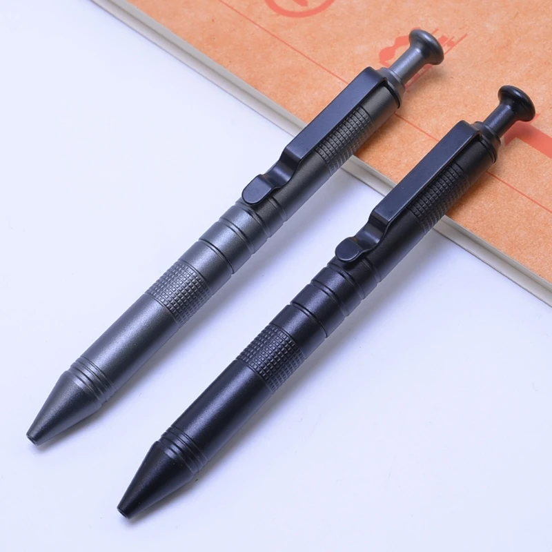 Тактическая ручка для самообороны Простая ручка из алюминиевого сплава для защиты от несанкционированного доступа Инструмент личной защиты Шариковая ручка