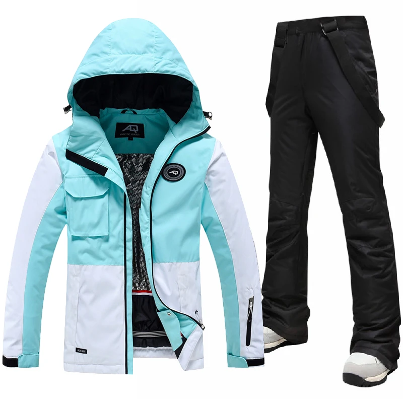 Лыжный костюм до -30 градусов, женские зимние куртки и брюки, теплая водонепроницаемая женская куртка, бренд для сноуборда, велоспорта, кемпинга