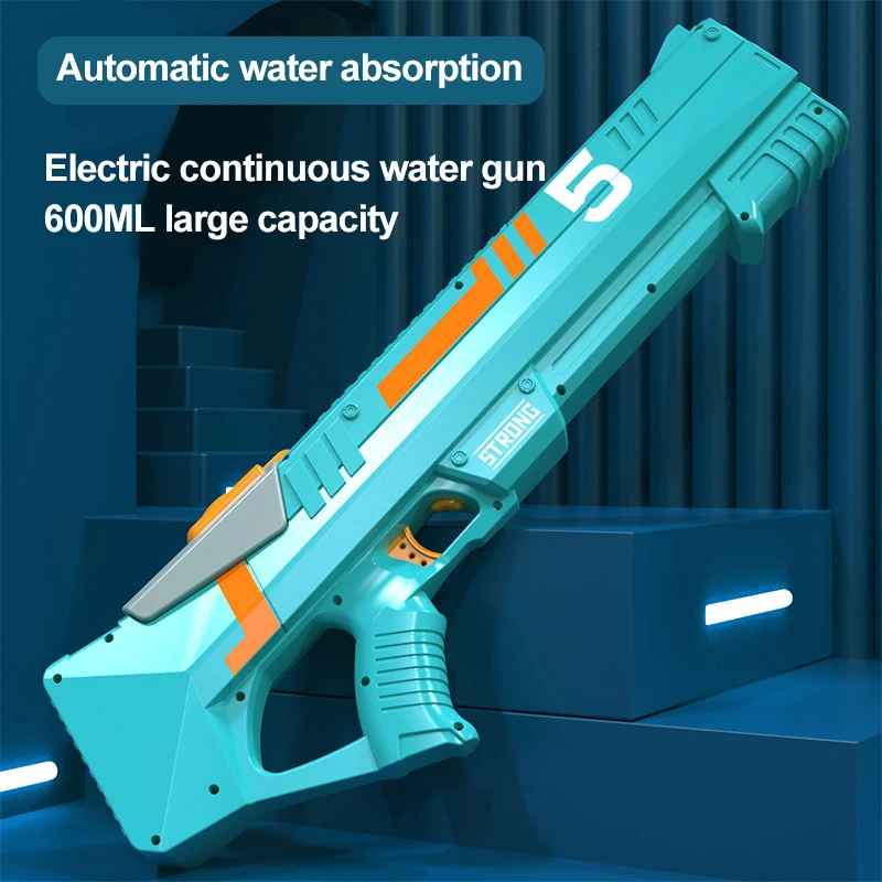 Полноавтоматический Электрический Водяной пистолет Высокотехнологичные пистолеты для замачивания воды Большой емкости Летняя вечеринка у бассейна Пляжная игрушка на открытом воздухе для детей и взрослых