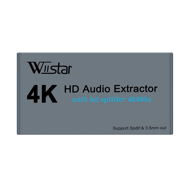 Аудиоэкстракторы 4K HD С HD-разветвителем Конвертер звука HD в HD + с SPDIF + 3,5-мм стереоразъемом HDMI-совместимый разветвитель 1X2
