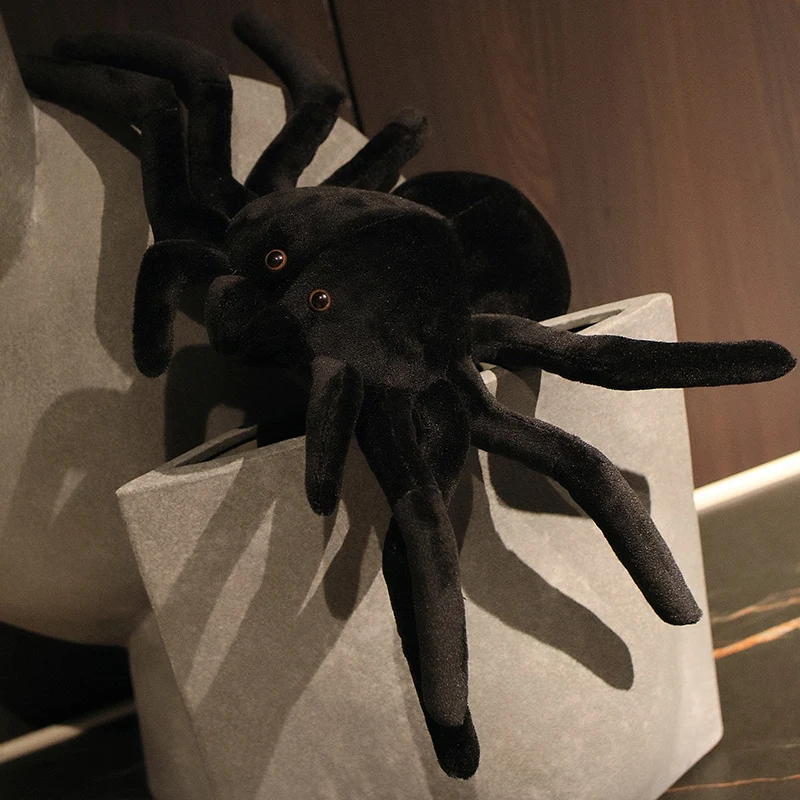 Страшный забавный паук, имитирующий животное, Большой размер, мягкие удобные плюшевые игрушки, реквизит для украшения комнаты, подушка, кукла, подарки для девочек на Хэллоуин