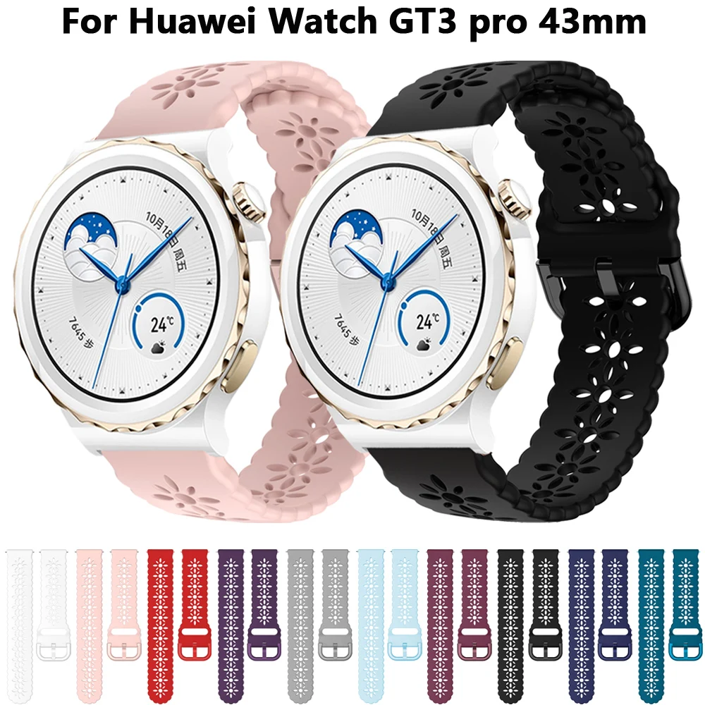 Силиконовый Ремешок Для Huawei Watch GT 3 Pro 43 мм Smartwatch 20 мм Ремешок Браслет Для Huawei Watch GT3 GT2 42 мм Спортивный Ремешок Для Часов Correa