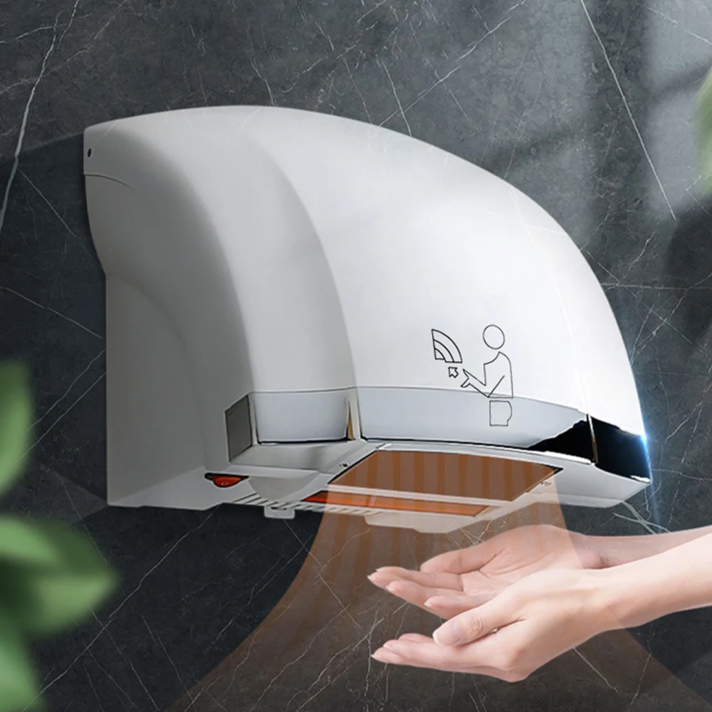 Полностью автоматическая сушилка для рук, Индукционное Переключение горячей и холодной воды в ванной комнате, Простая Установка, индукционная бесшумная сушилка для рук
