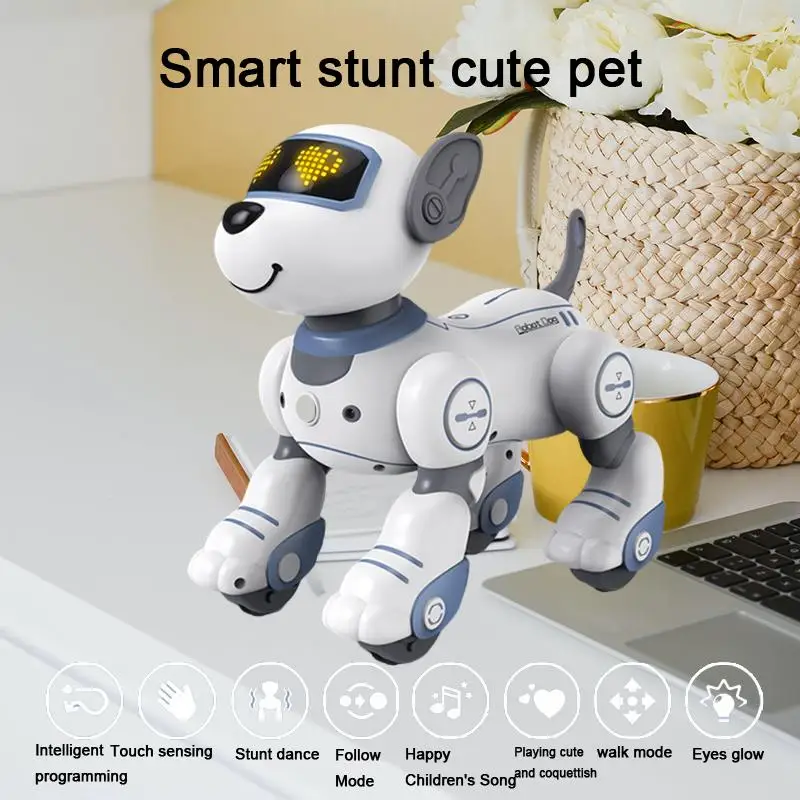 Интеллектуальная игрушка-робот-собака с ходьбой, лаем и специальными навыками - идеальный компаньон для детей и взрослых