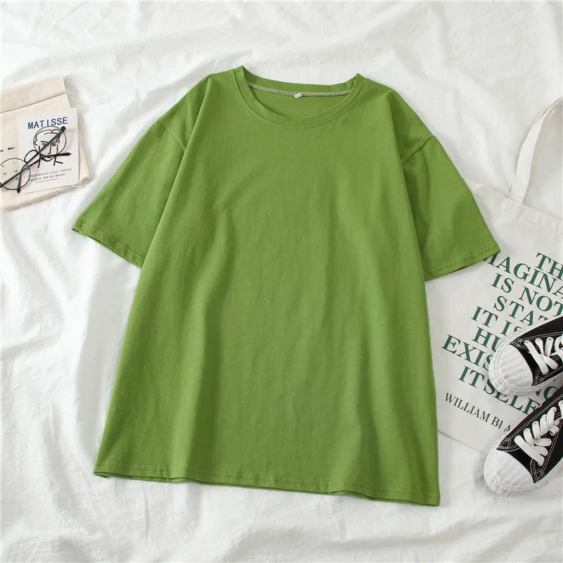 W55, женские зеленые футболки, Модная одежда, одежда с героями мультфильмов, Акварель 90-х, короткий рукав, Весна-лето, Женская футболка с графическим рисунком