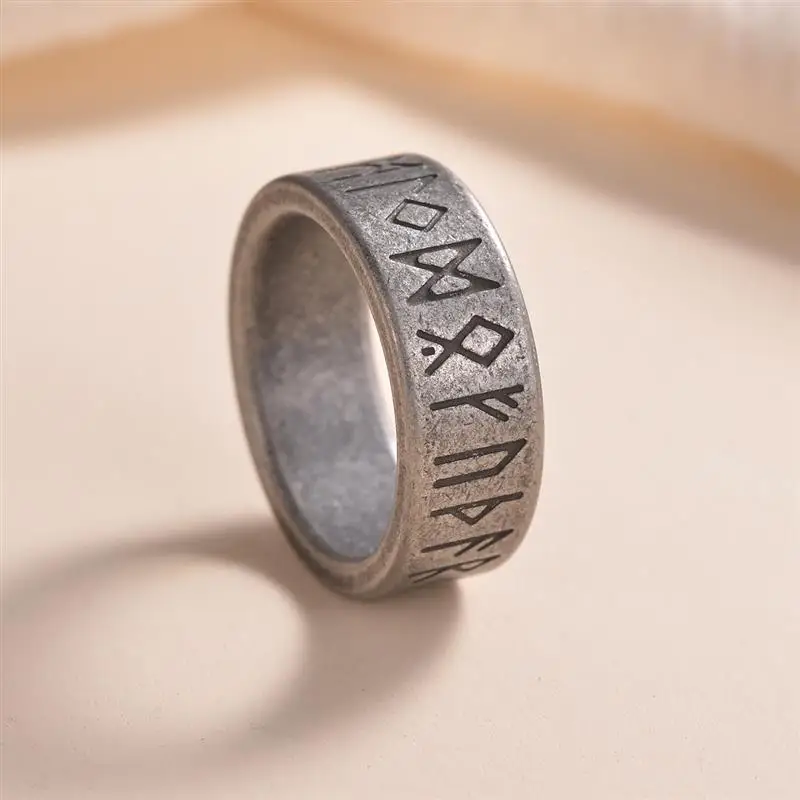 Новое винтажное кольцо с рунами викингов из нержавеющей стали, простое мужское кольцо в стиле панк, свадебные подарки на день Святого Валентина, ювелирные изделия, прямая поставка