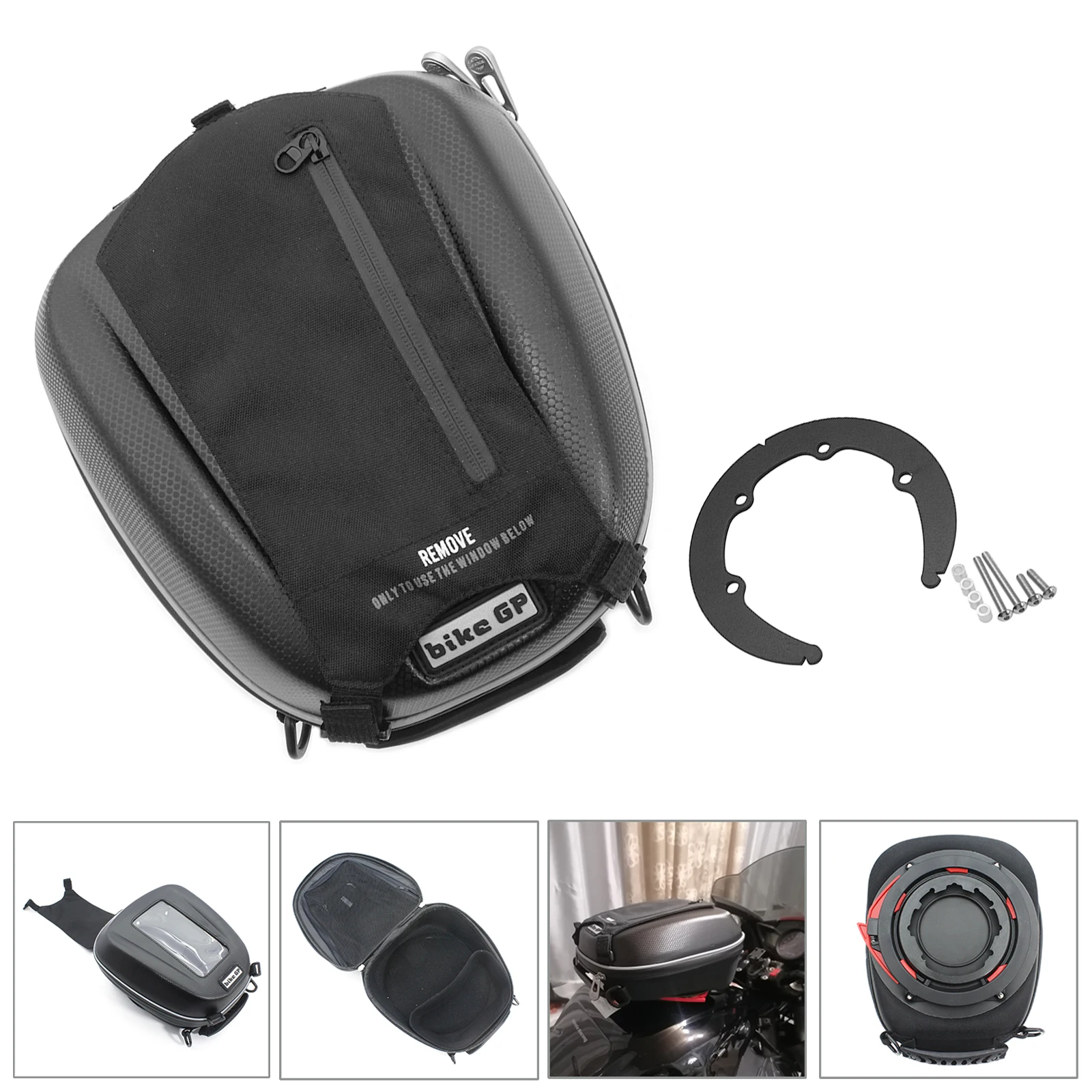 Сумка для топливного бака, кронштейн для крепления багажа, Многофункциональные водонепроницаемые сумки для мотоциклов BMW G310GS R, черный