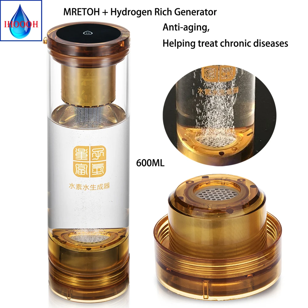 Бутылка для воды генератора H2/Чашка и MRETOH 7,8 Гц Улучшают Сон Откладывают Старение Уход За красотой Электролиз ORP Щелочной Ионизатор