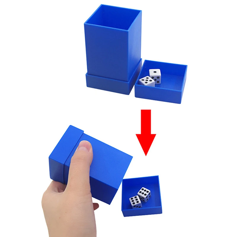 Коробка для принудительных кубиков (Синяя) Волшебные трюки Предсказание Коробка для кубиков Крупным планом Сцена Волшебная коробка Реквизит Забавные Игрушки Волшебник Ментализм Аксессуар