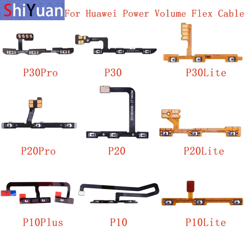 Гибкая Кнопка Регулировки громкости Питания Для Huawei P40 P30 P30Pro P30Lite P20 P20Pro P20Lite P10 P10Plus P10Lite Замена Гибкого кабеля питания