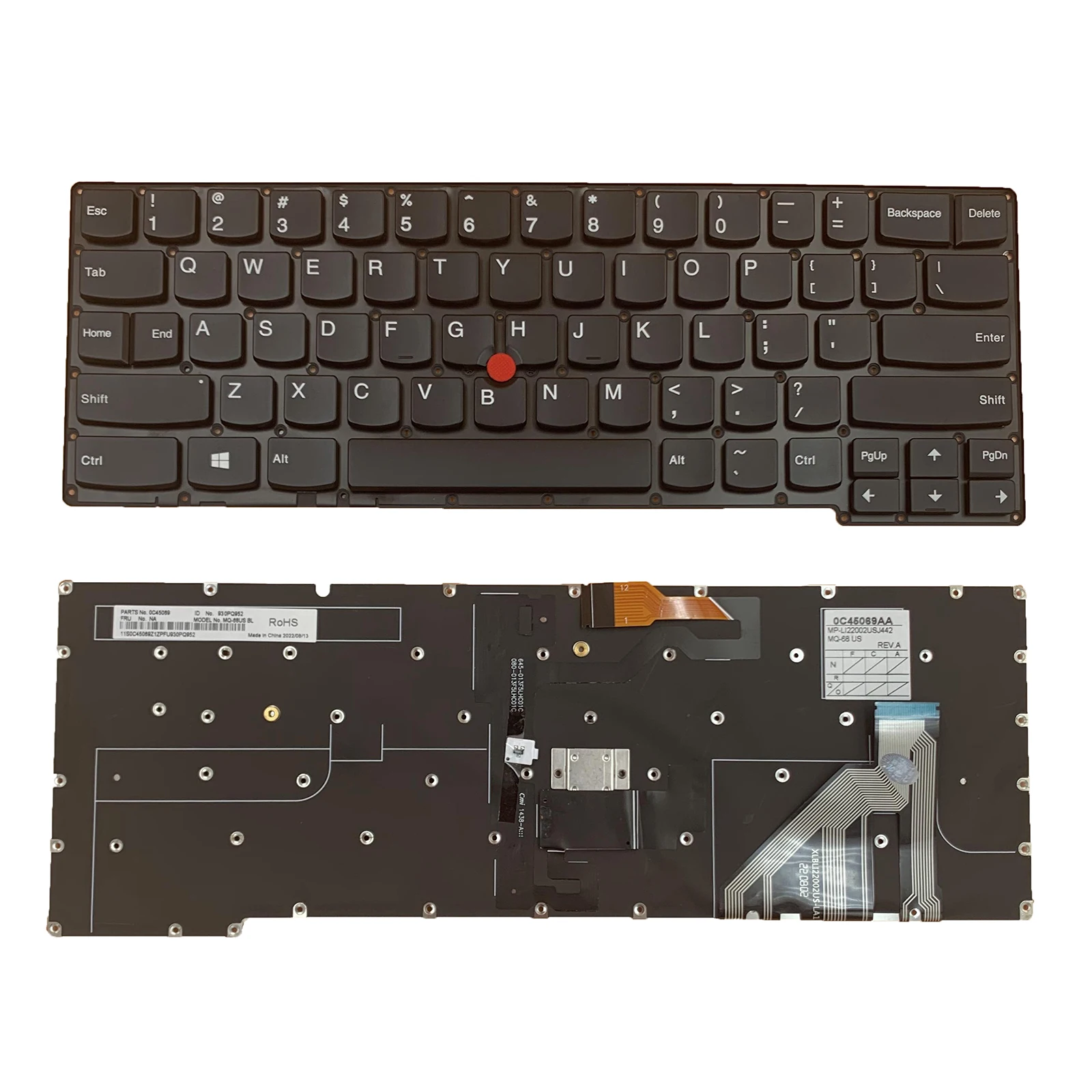 Американская клавиатура для Lenovo Thinkpad Carbon X1 2-го поколения 2014 (тип 20A7 20A8) С подсветкой Новая