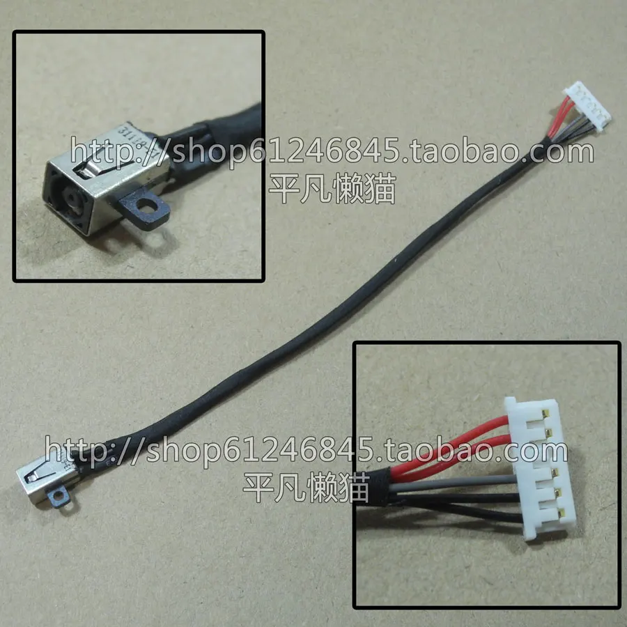 Разъем питания постоянного тока с кабелем для ноутбука Dell Inspiron 3567 3459 Vostro 3565 P63F P47F с гибким кабелем постоянного тока