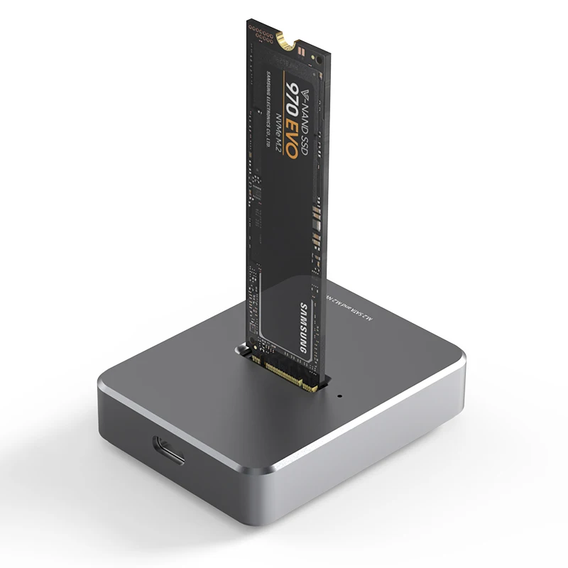 Док-станция для жесткого диска M.2 Caddy Box Базовый адаптер SATA/NVMe SSD Двухпротоколный твердотельный корпус для мобильного жесткого диска USB C