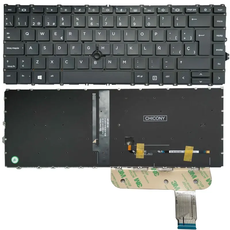 Новая Испанская клавиатура с подсветкой Для HP 840 G7 840 G8 745 G7 SP С Указателем