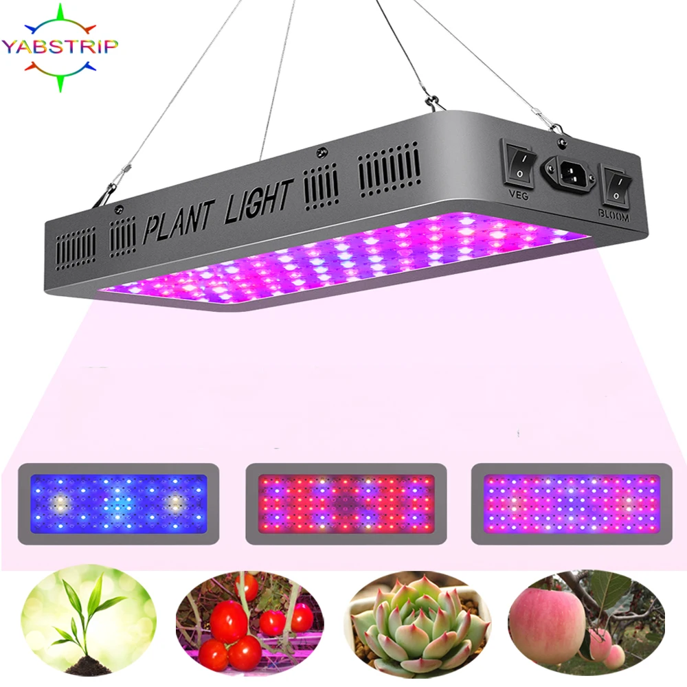 Светильник для выращивания 600 Вт, двойной выключатель полного спектра для внутренней теплицы, тент для выращивания растений, светодиодный светильник