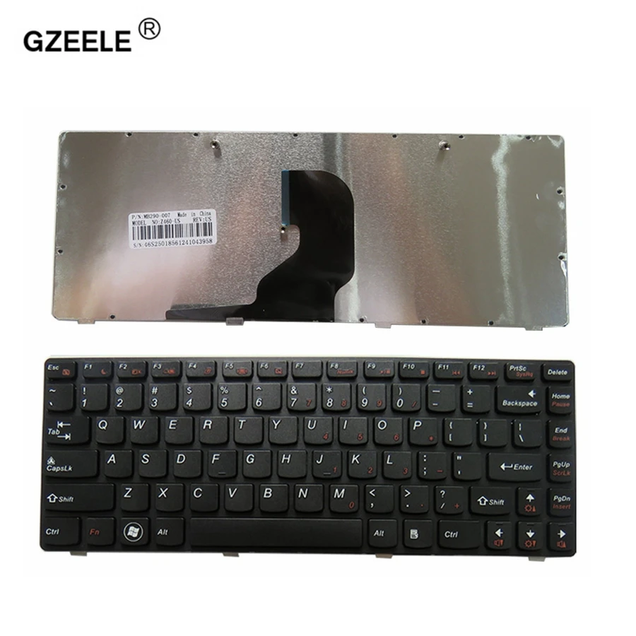 Клавиатура ноутбука GZEELE US для LENOVO Z460 Z460A Z465 на английском языке для замены клавиатур