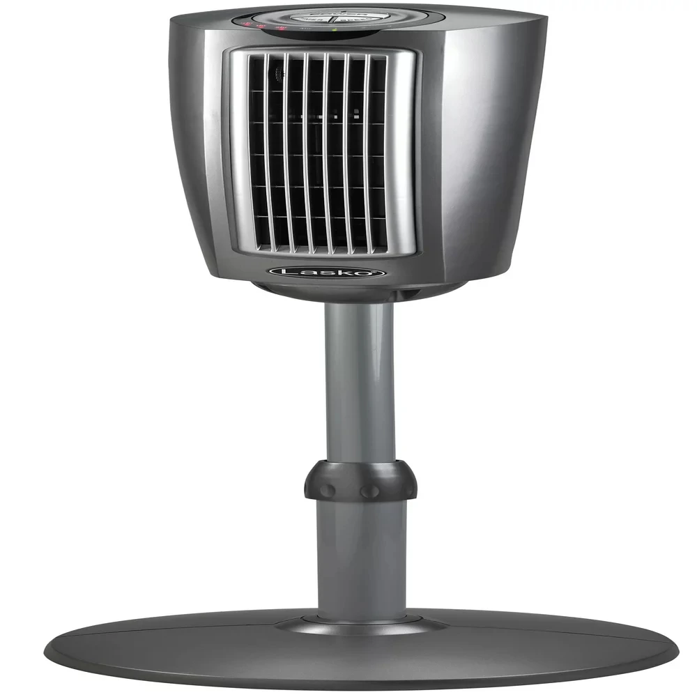 Регулируемый вентилятор на подставке с таймером и пультом дистанционного управления, 2535, серый