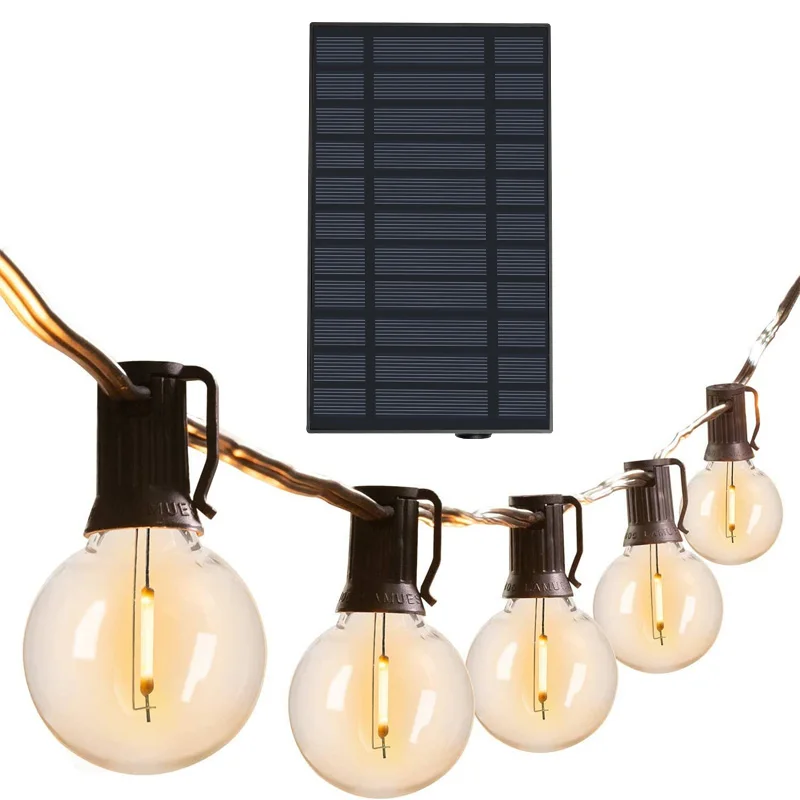Водонепроницаемые светодиодные уличные солнечные гирлянды -Ai Smart adjustment Небьющиеся лампы (25 ламп/ 7,7 м)