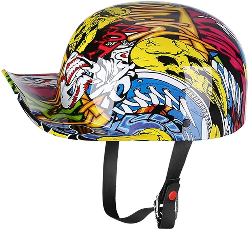 Винтажный мотоциклетный шлем с открытым лицом, ретро бейсболка, полуошлемы для Мужчин и женщин для скутера, мопеда, кепки Street Cruiser Jet